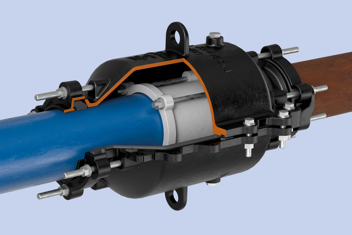 Encapsulate leaking mechanical couplings